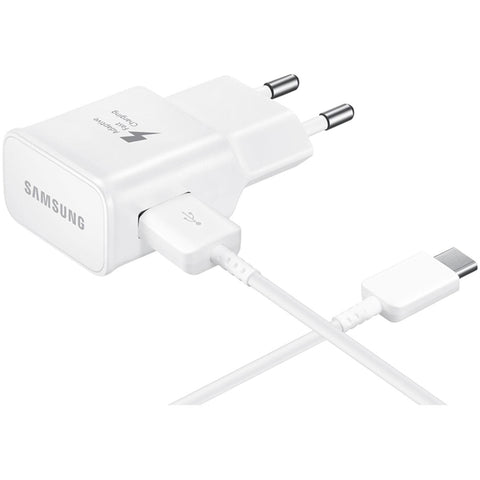 Samsung Adaptive Fast Travel Charger + USB Type-C Cable - EP-TA12EWEUGWW - White