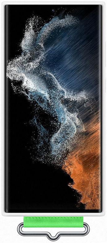 Samsung SM-S908B Galaxy S22 Ultra Silicone Cover With Strap - EF-GS908TWEGWW - White