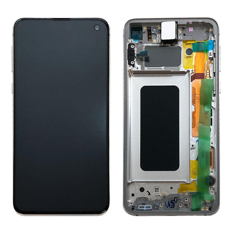 Samsung G970F Galaxy S10e LCD Display + Touchscreen + Frame - GH82-18852B/GH82-18836B - White