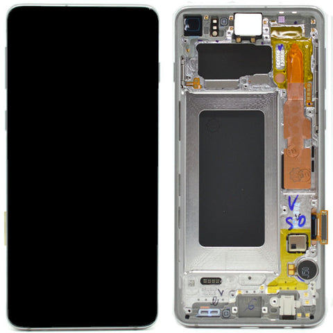 Samsung G973F Galaxy S10 LCD Display + Touchscreen + Frame GH82-18850G/GH82-18835G Silver