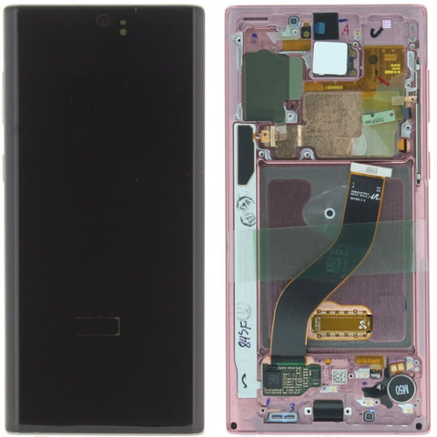 Samsung N970F Galaxy Note 10 LCD Display + Touchscreen + Frame - GH82-20818F/GH82-20817F - Aura Pink