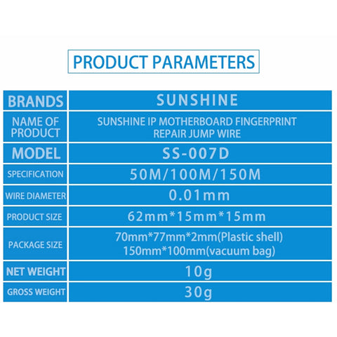 Sunshine Jump Jumping Wire 0.01mm - Pure Copper Soldering SS-007D - 150M