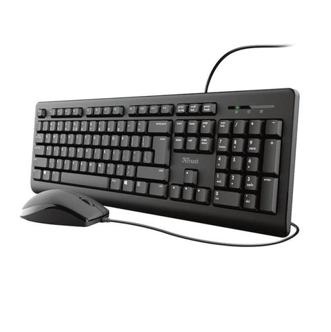 Trust Wired Keyboard & Mouse - TKM-250 - US Version - Black
