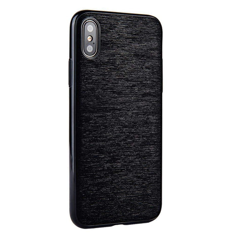 Apple iPhone 7 Plus/iPhone 8 Plus - Sulada Slim Brush TPU Case - Black