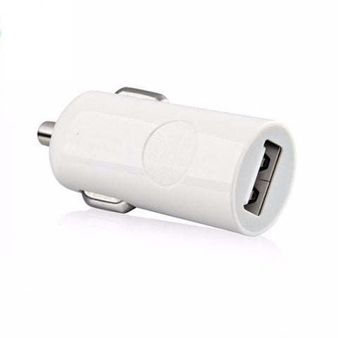 Budi 1 USB Car Charger With LED Indicator - White