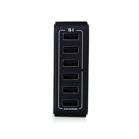 Smart Identification - ICH-S03 - 6 Port Desktop USB Charger - Black