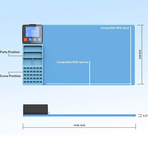 CPB320 - Big Heating Station for Tablet and Smartphone Screen Removal 380mm * 220mm