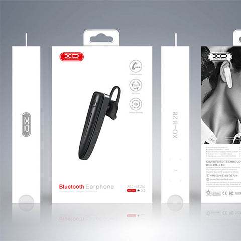 XO in-Ear Single Bluetooth Headset - B28 - Jet Black