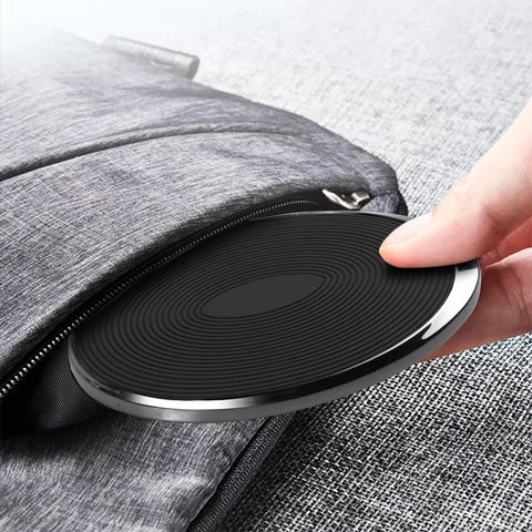 XO Wireless QI Charging Base - WX008 - Chrome Black