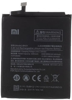 Xiaomi Mi A1 (MDG2)/Redmi Note 5A (MDE6)/Redmi S2 (Redmi Y2) (M1803E6G) Battery - BN31 3000 mAh