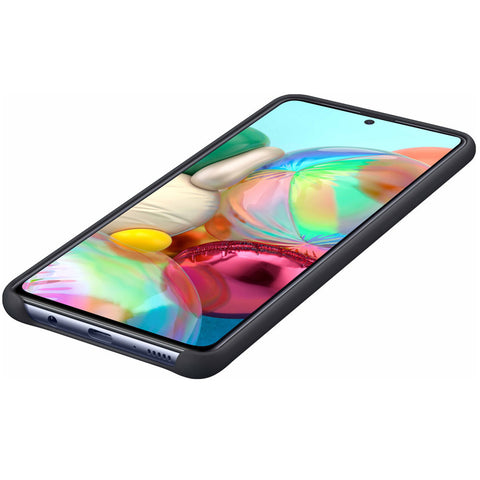 Samsung SM-A715F Galaxy A71 Silicone Cover EP-PA715TBEGEU - Black