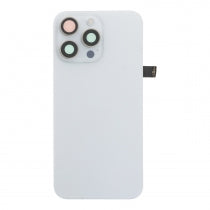 Apple iPhone 15 Pro Max Backcover Glass - Pulled - Flash Light Flex + Magsafe Magnets + Wireless Charging Flex - White