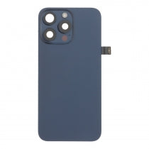 Apple iPhone 15 Pro Max Backcover Glass - Pulled - Flash Light Flex + Magsafe Magnets + Wireless Charging Flex - Blue