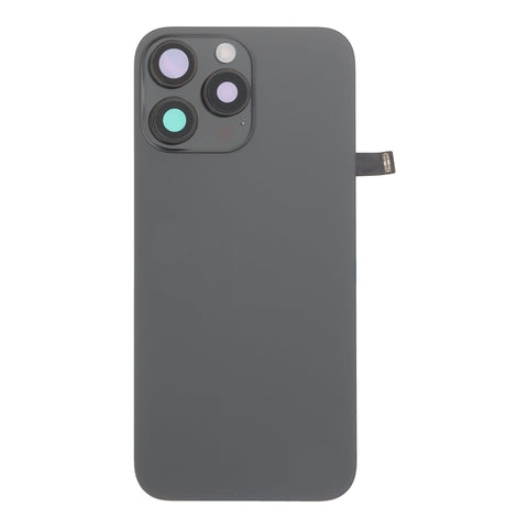 Apple iPhone 16 Pro Max Backcover Glass - With Flash Light Flex + Magsafe Magnets + Wireless Charging Flex - Black