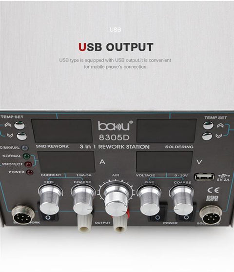 Baku Soldering and Heatgun Station  BA-8305D 220V