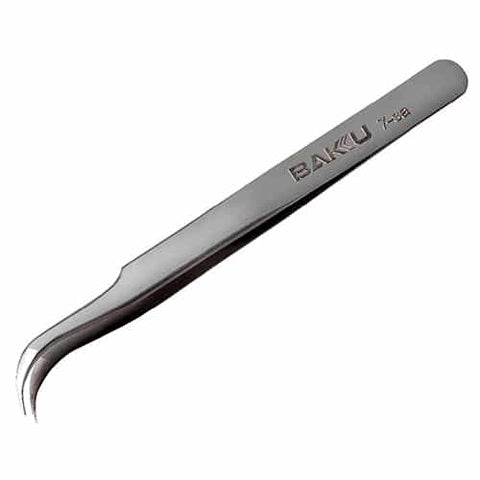 Baku 7-Sa SR Curved Tip Precision Tweezers Screwdriver