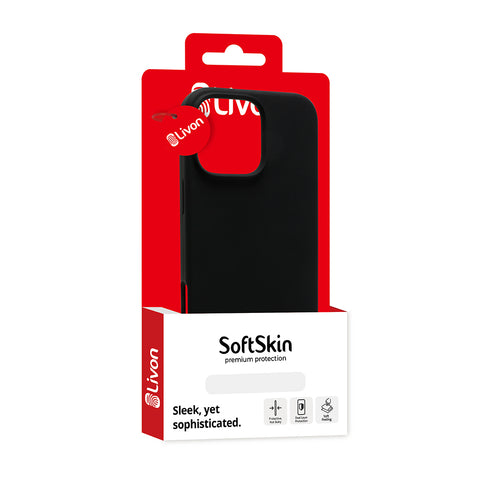 Livon iPhone 15 Pro SoftSkin - Black Smoke