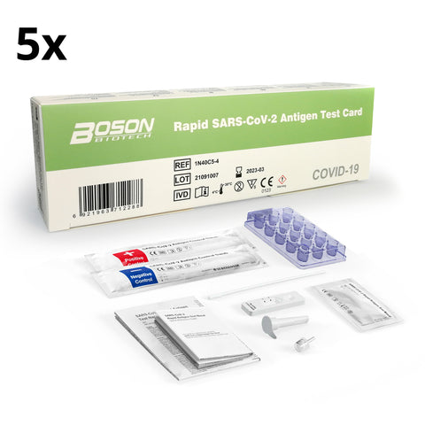Boson - Rapid SARS-CoV-2 Antigen Self Tester - 5pc Pack