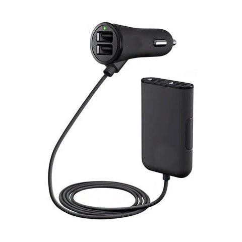 GZLZZ -  Road Rockstar - 4-port Passenger Car Charger - Black
