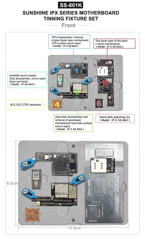 Sunshine iPhone X/XS/XS Max Main Board Tinning Fixture Set SS-601K