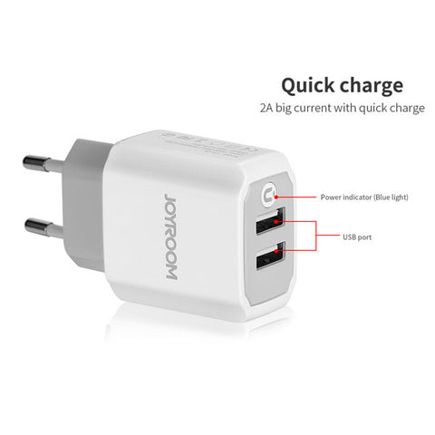Joyroom - CA-28 - 5V2A UM2 EU Travel Charger - Micro - White