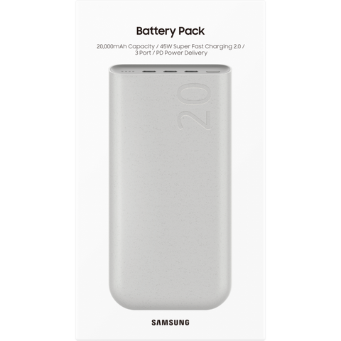 Samsung Triple USB-C Port 45W Super Fast Charging Powerbank - EB-P4520XUEGEU - 20.000 mAh