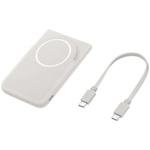 Samsung Magnet Wireless Battery Pack Powerbank - EB-U2500XJEGWW - 5000 mAh - White