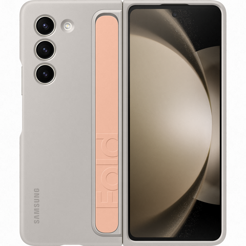 Samsung SM-F946B Galaxy Z Fold 5 Standing Case with Strap - EF-MF946CUEGWW - Sand