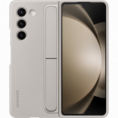 Samsung SM-F946B Galaxy Z Fold 5 Standing Case with Strap - EF-MF946CUEGWW - Sand