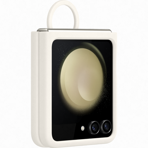 Samsung Galaxy Z Flip 5 Silicone Ring Case - EF-PF731TUEGWW - Cream