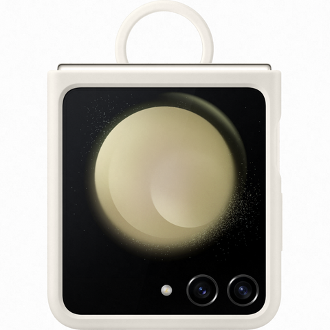 Samsung Galaxy Z Flip 5 Silicone Ring Case - EF-PF731TUEGWW - Cream