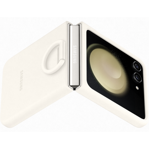 Samsung Galaxy Z Flip 5 Silicone Ring Case - EF-PF731TUEGWW - Cream