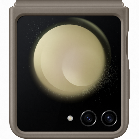 Samsung Galaxy Z Flip 5 Flap Vegan Leather Case - EF-VF731PAEGWW - Etoupe