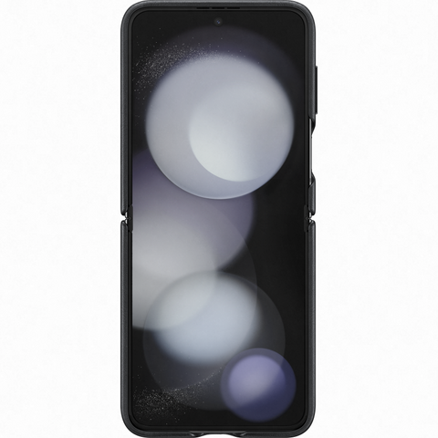 Samsung Galaxy Z Flip 5 Flap Vegan Leather Case - EF-VF731PBEGWW - Black