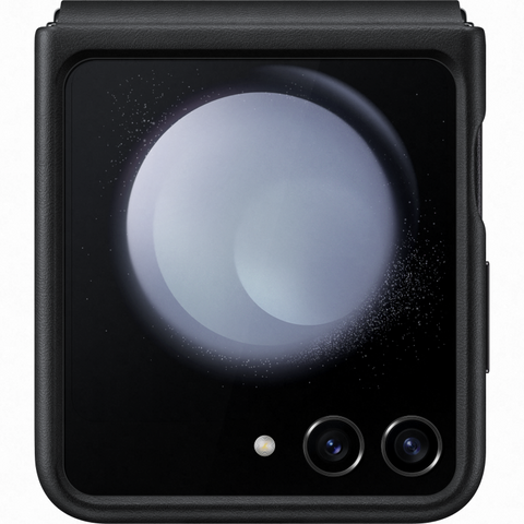 Samsung Galaxy Z Flip 5 Flap Vegan Leather Case - EF-VF731PBEGWW - Black