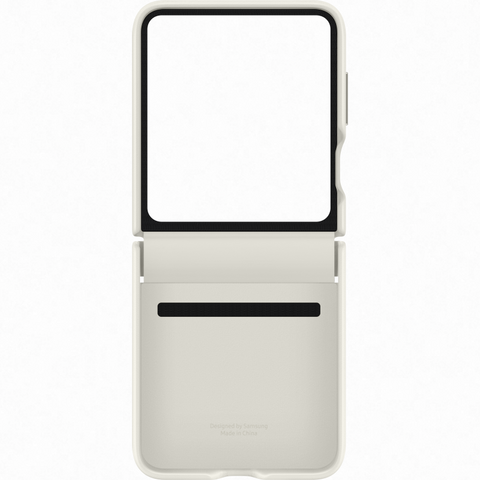 Samsung Galaxy Z Flip 5 Flap Vegan Leather Case - EF-VF731PUEGWW - Cream