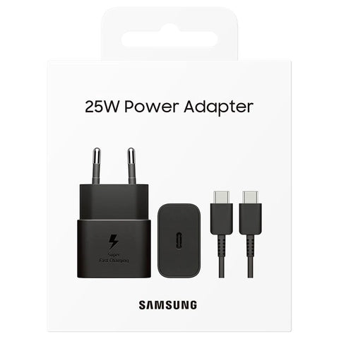 Samsung 25W USB-C Power Adapter With USB-C Cable - EP-T2510XBEGEU - Black