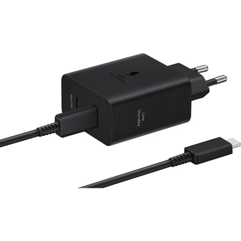Samsung 50W Duo USB-C Power Adapter With USB-C Cable - EP-T5020XBEGEU - Black