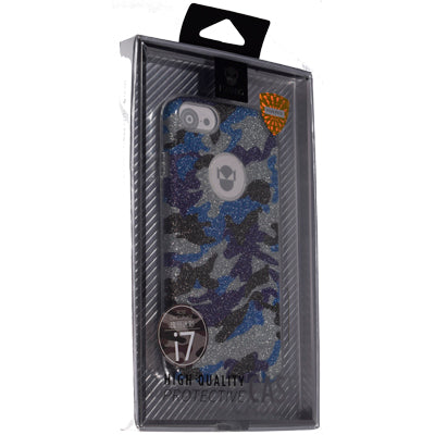 Fshang iPhone 7/iPhone 8/iPhone SE (2020) TPU Case - Camouflage - Navy