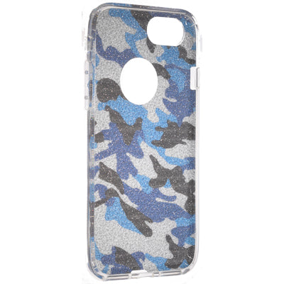 Fshang iPhone 7/iPhone 8/iPhone SE (2020) TPU Case - Camouflage - Navy