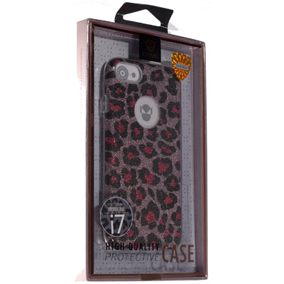 Fshang iPhone 7/iPhone 8/iPhone SE (2020) TPU Case Rose Leopard - Pink