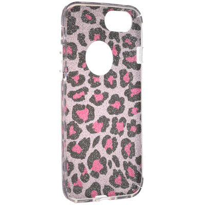 Fshang iPhone 7/iPhone 8/iPhone SE (2020) TPU Case Rose Leopard - Pink
