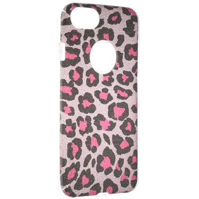 Fshang iPhone 7/iPhone 8/iPhone SE (2020) TPU Case Rose Leopard - Pink
