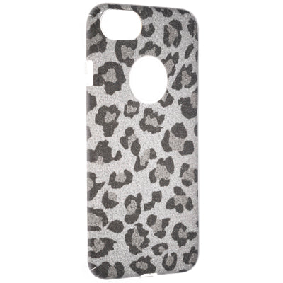Fshang iPhone 7/iPhone 8/iPhone SE (2020) TPU Case - Rose Leopard - Silver