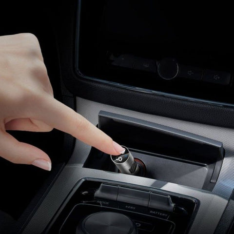 Baseus Car Charger Bluetooth FM Transmitter BT5.0, PPS, QC3.0, AFC, FCP, 2xUSB 18W Gray (CCNLZ-D0G)