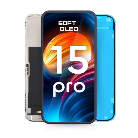Apple iPhone 15 Pro LCD Display + Touchscreen - Repart - Soft OLED - 120Hz - Black