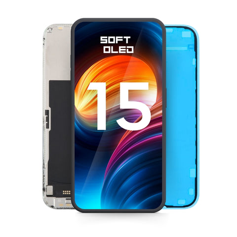 Apple iPhone 15 LCD Display + Touchscreen - Repart - Soft OLED - Black