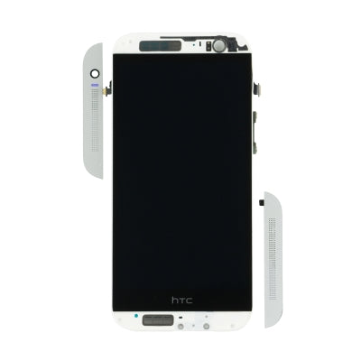 HTC One M8 LCD Display + Touchscreen + Frame with Sim, SD and Volume Flex  White