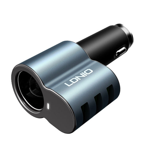 LDNIO - Fast Auto 3 USB Ports Car charger Adapter - CM11 - Navy Blue