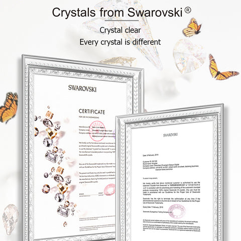 Kingxbar Apple iPhone X/XS - 3D Crystals PU Leather Case - Flower Green